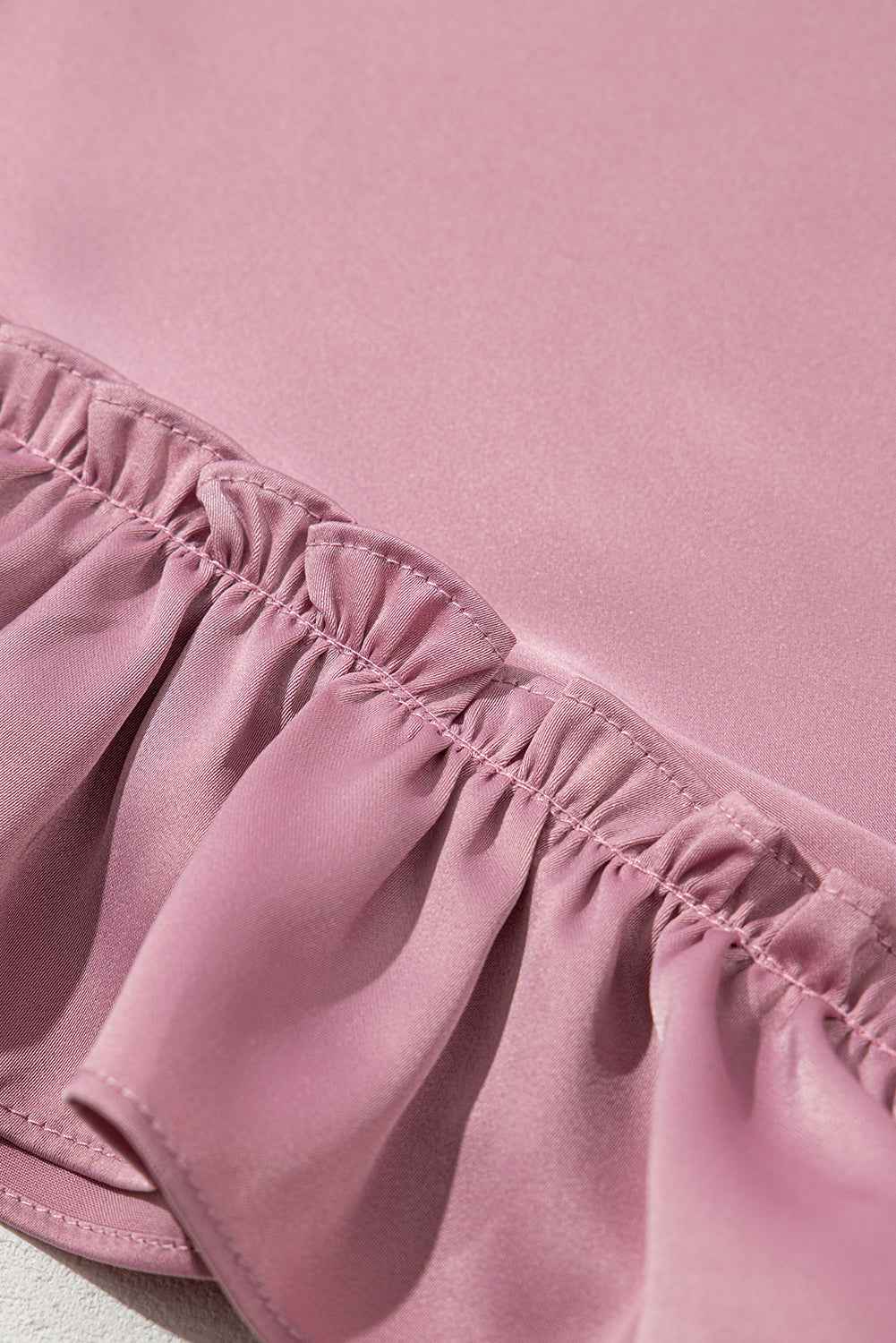 Ruth Satin Ruffle Sleeve Top