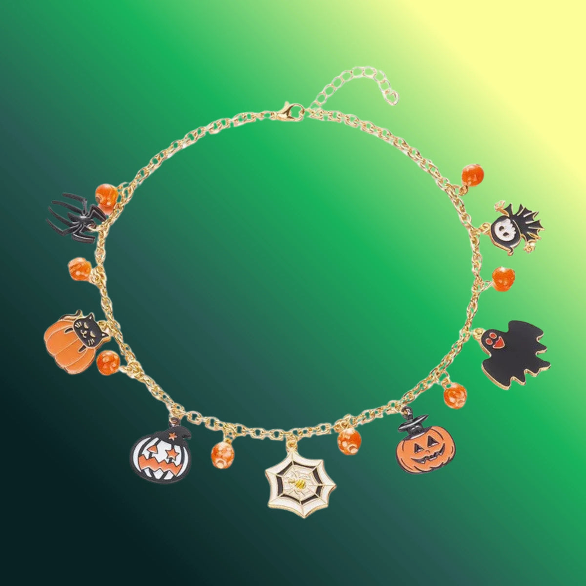 18K Gold-Plated Halloween Charm Necklace