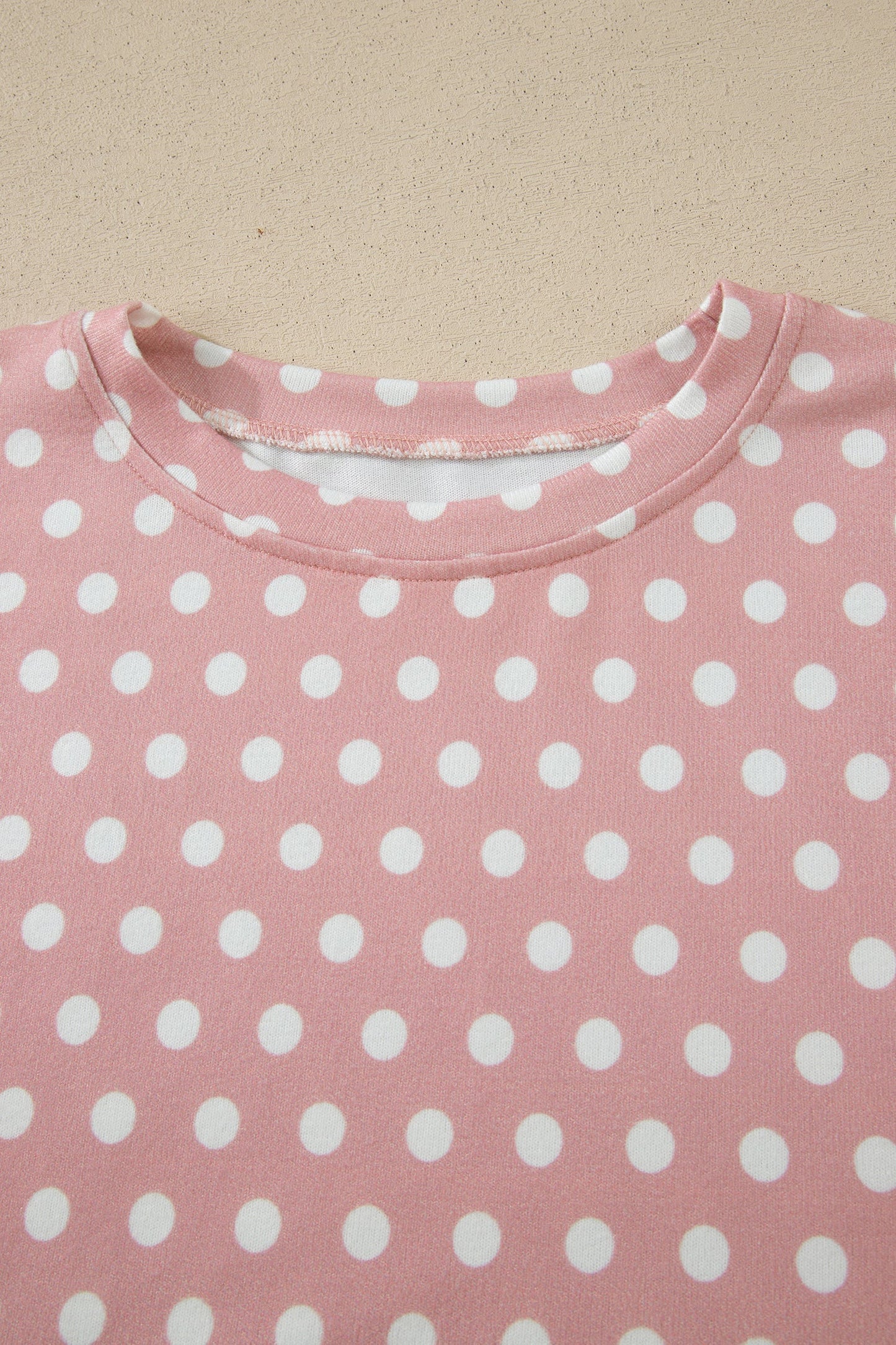 Polka Dot Relaxed Top & Drawstring Shorts Set