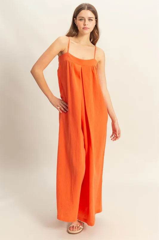 HYFVE Double Gauze Super Flowy Cami Jumpsuit