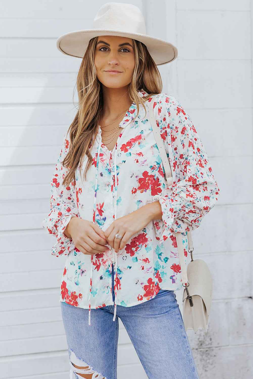 Mckenna Cakewalk Floral Smocked Blouse