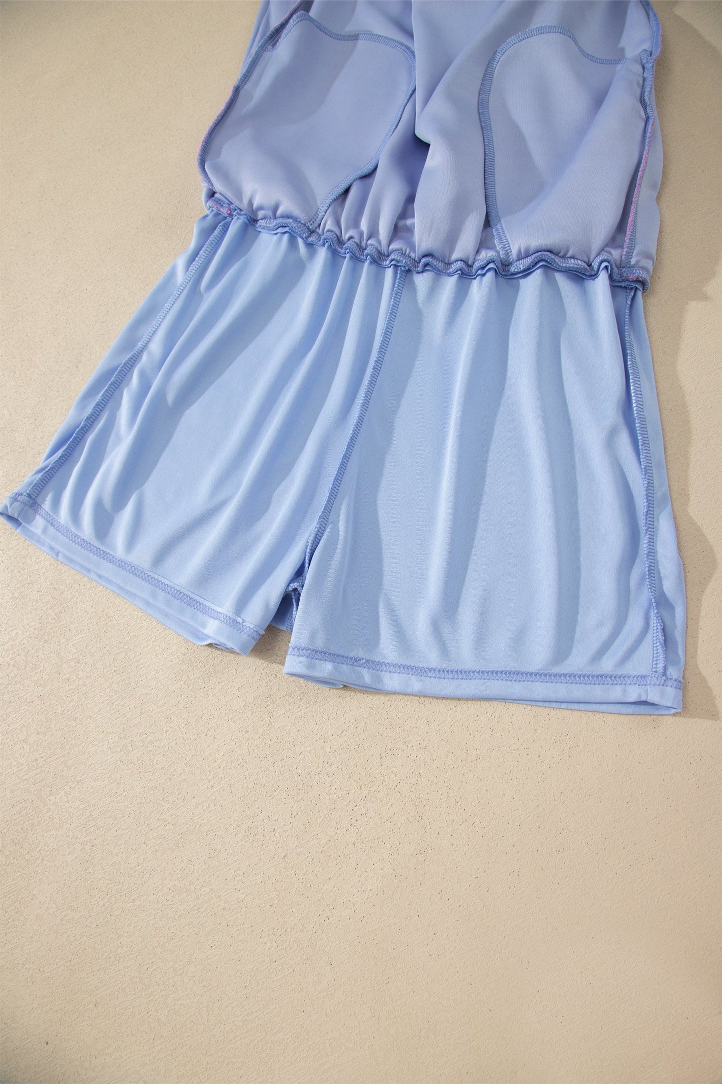Stripe Trim Polo Tee & Drawstring Skirt Set