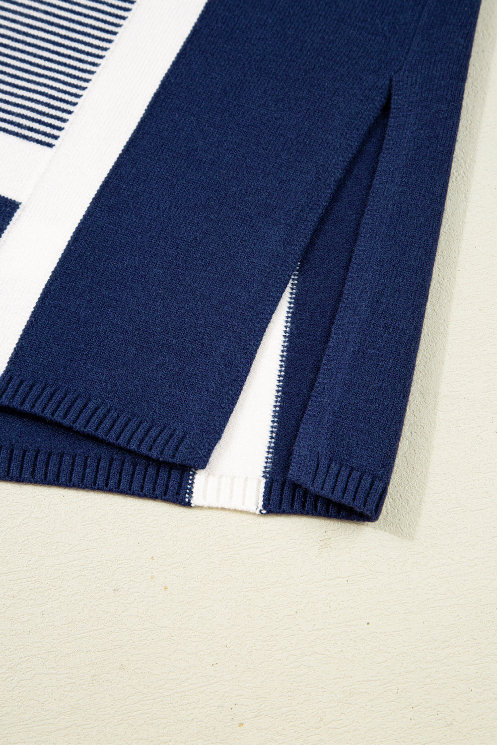 Stripe Colorblock Patchwork Dolman Sleeve Sweater