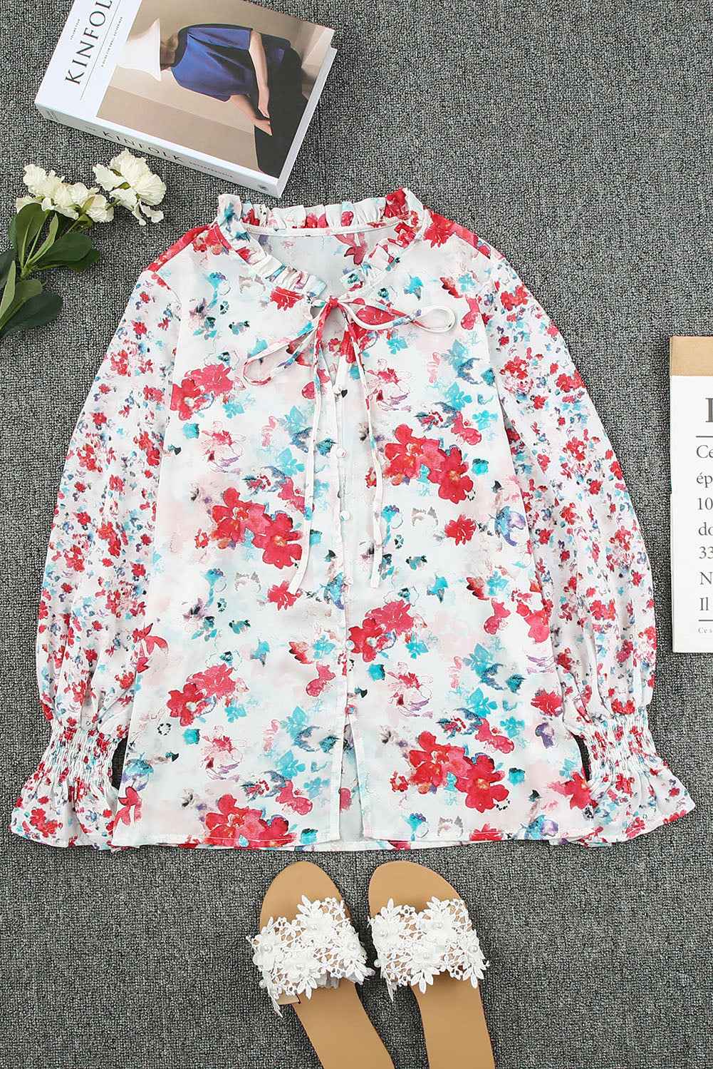 Mckenna Cakewalk Floral Smocked Blouse