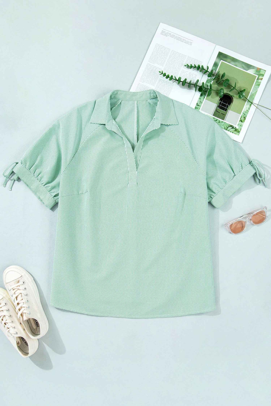 Anaya Collar Short Sleeve PLUS Blouse