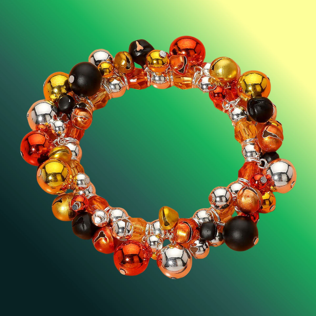 Halloween Themed Color Beaded Stretch Bracelet
