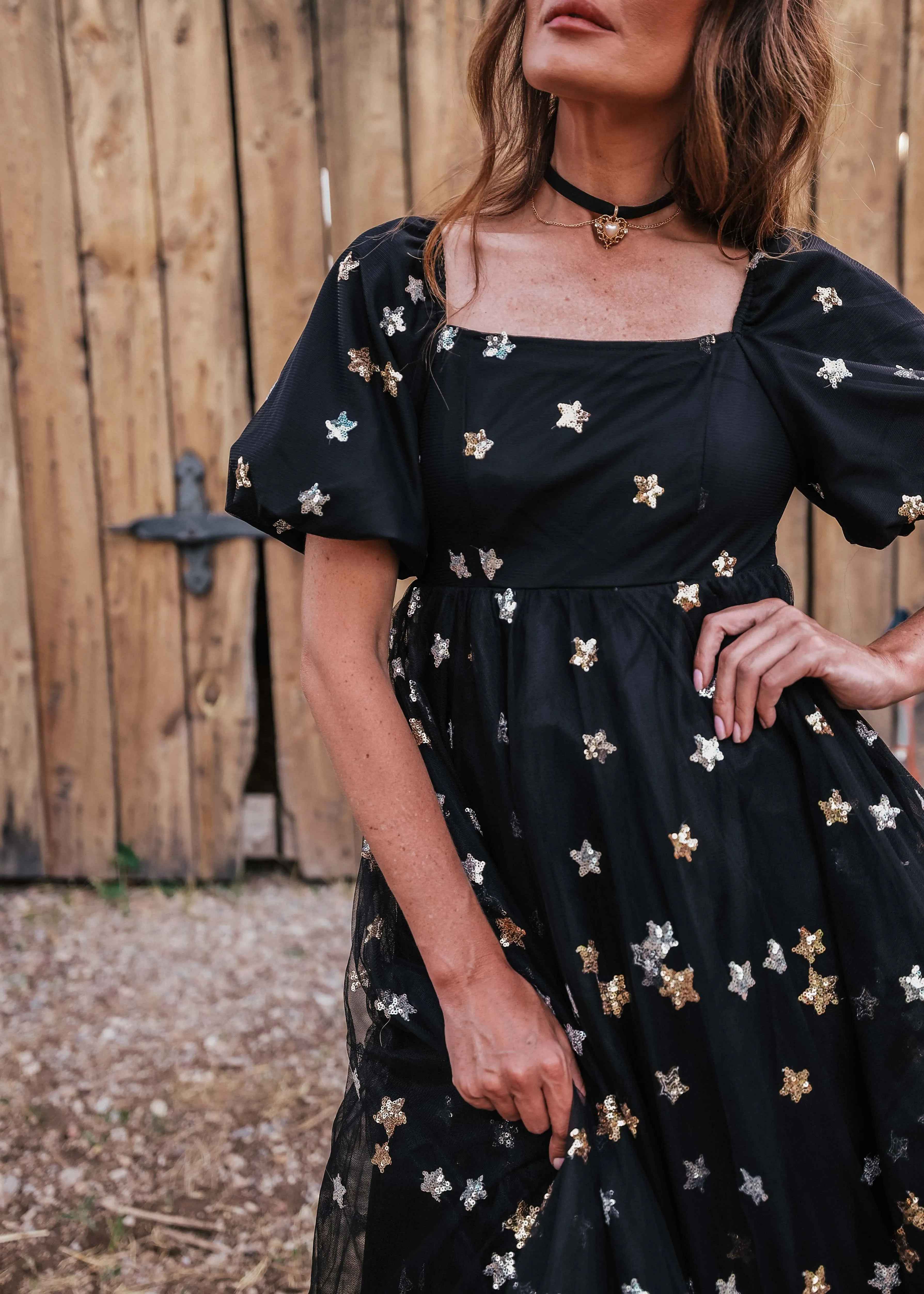 Wendy Dress Black Star