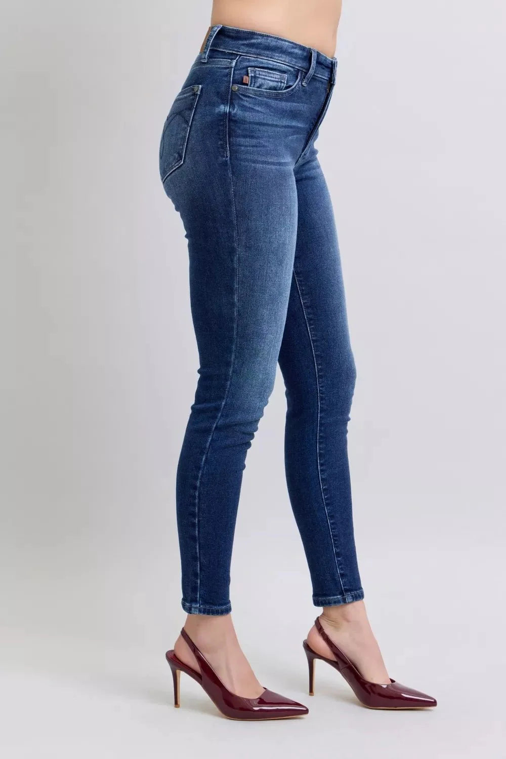 Judy Blue Full Size Washed Thermal Skinny Jeans Plus Size