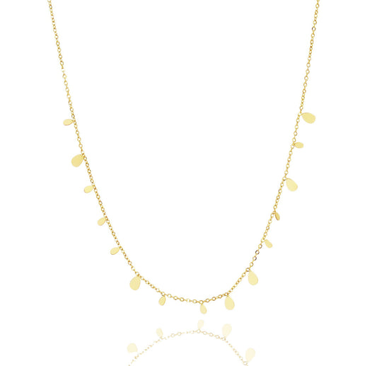 MIRANDA GOLD DAINTY TEARDROP NECKLACE