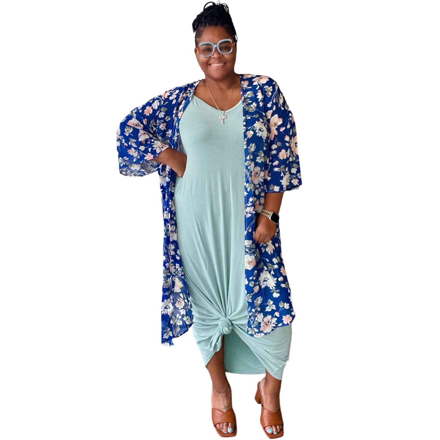 Women's Plus Size Cami Maxi Dress with Pockets