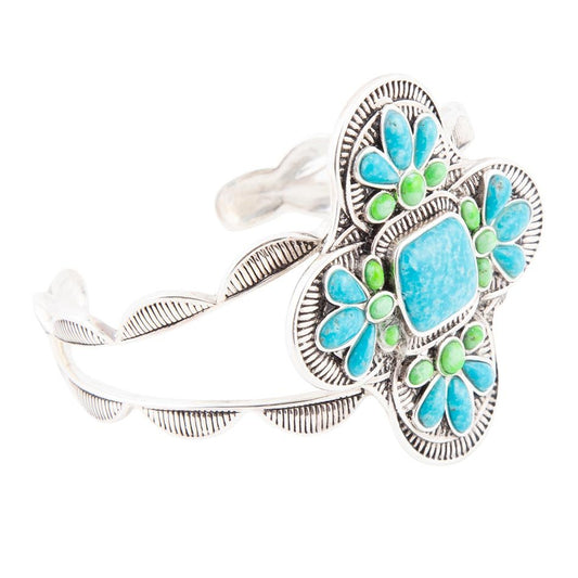 Zion Blue Turquoise Sterling Silver Cuff Bracelet